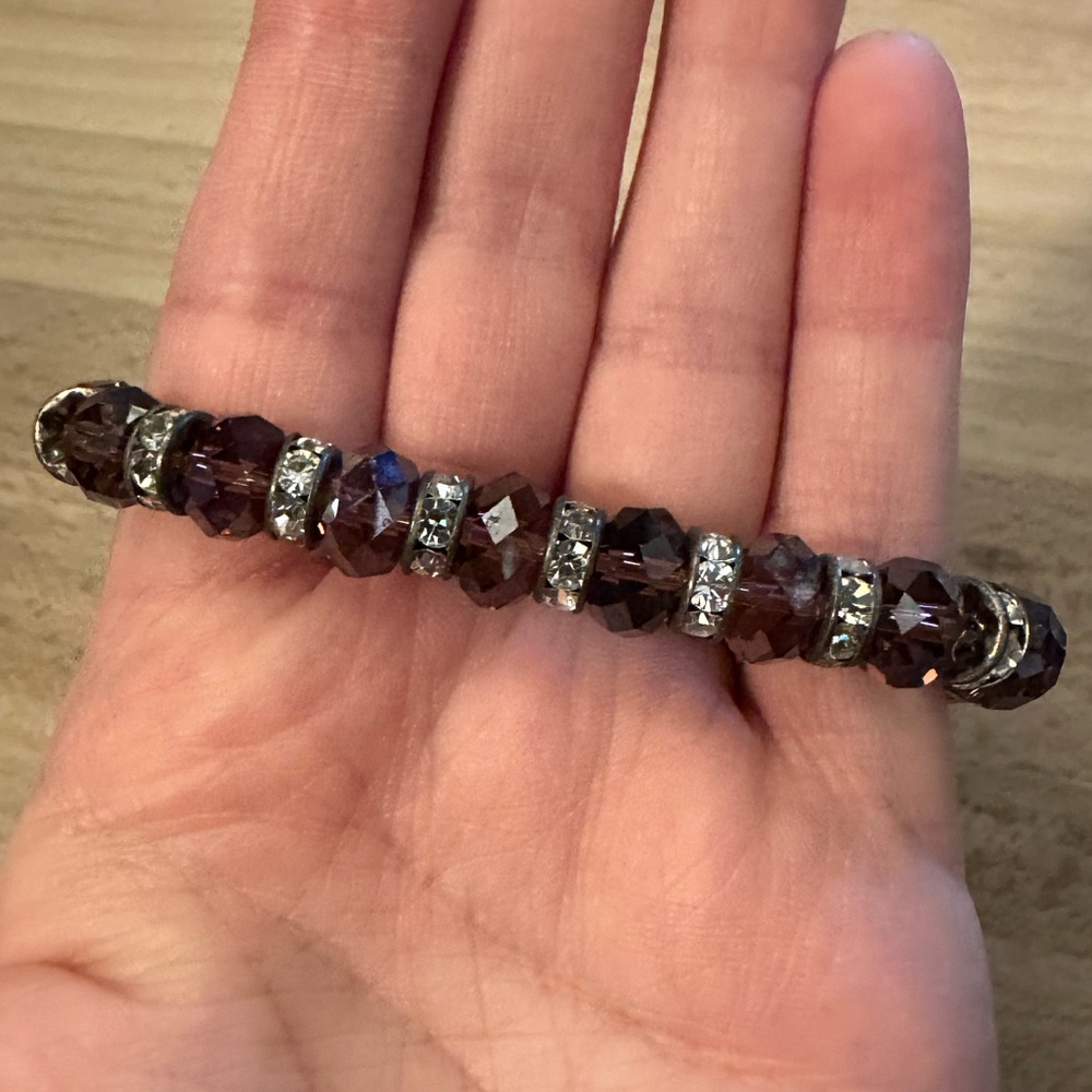 Elegant Purple Crystal Bracelet